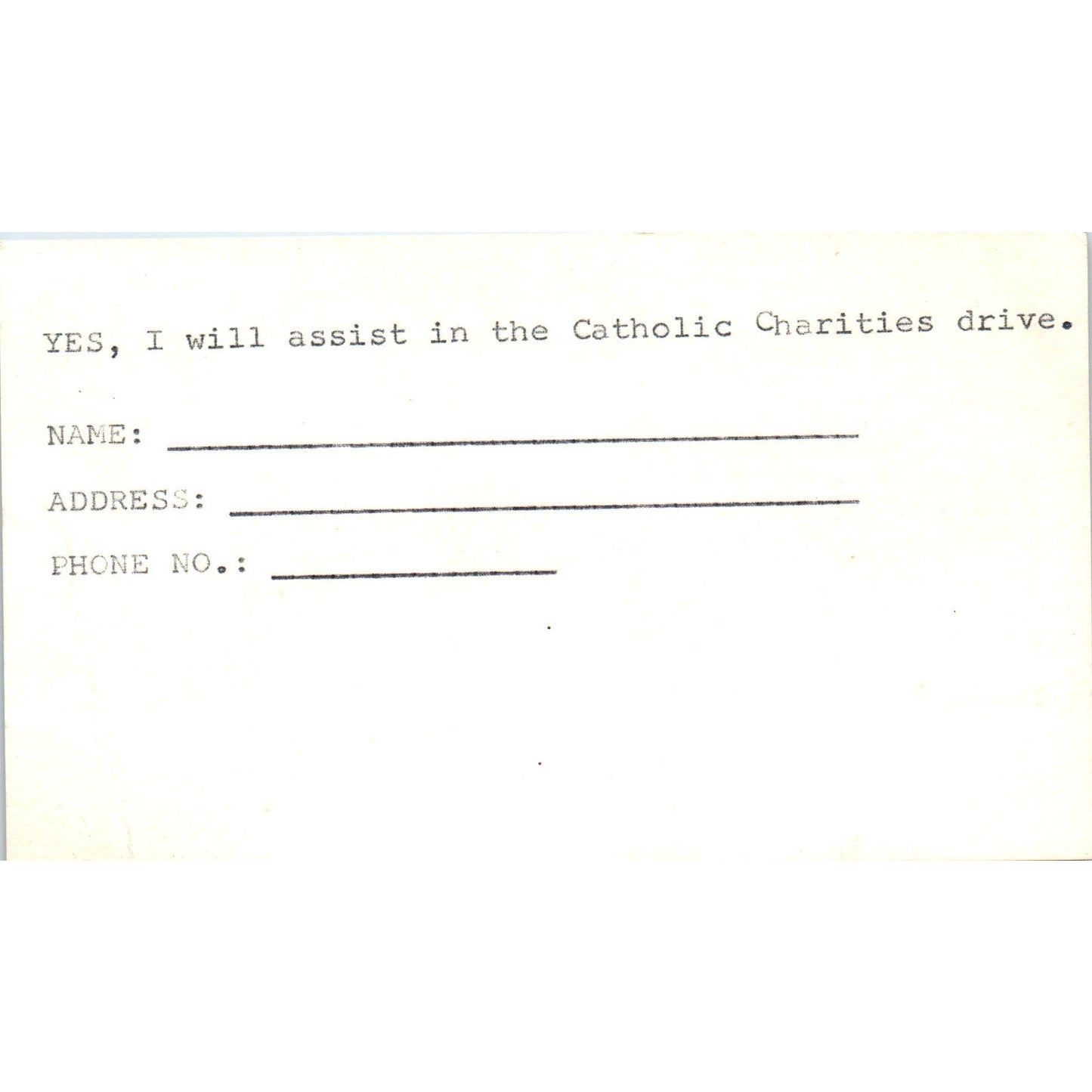 St. John Chrysostom Church Wallingford PA Charity Drive Request Postal Card PD7