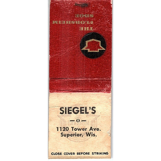 Siegel's Superior WI Florsheim Shoes Vintage Matchbook Cover SC7-Y11
