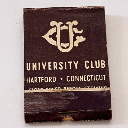 University Club Hartford CT Vintage Matchbook Cover TB8-MB3-2