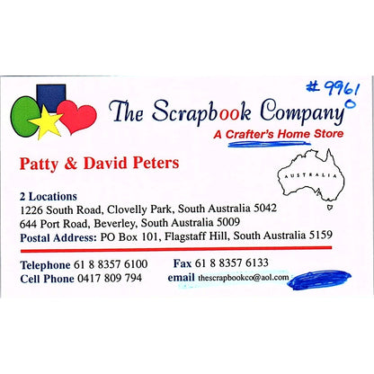 The Scrapbook Company Patty & David Peters Beverley South Australia Card SC9-B9