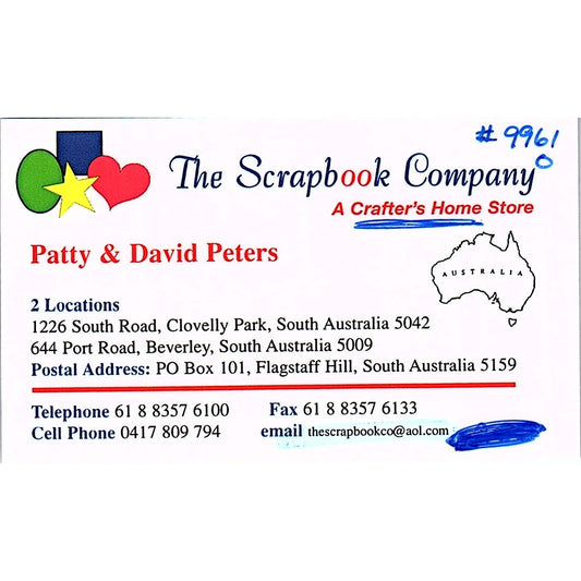 The Scrapbook Company Patty & David Peters Beverley South Australia Card SC9-B9