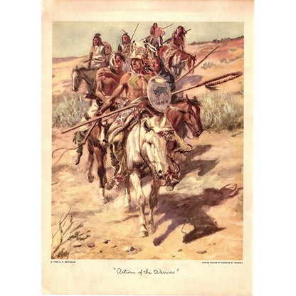 Return of the Warriors, The End of the Rope Charles M Russell 1949 Art Print D26