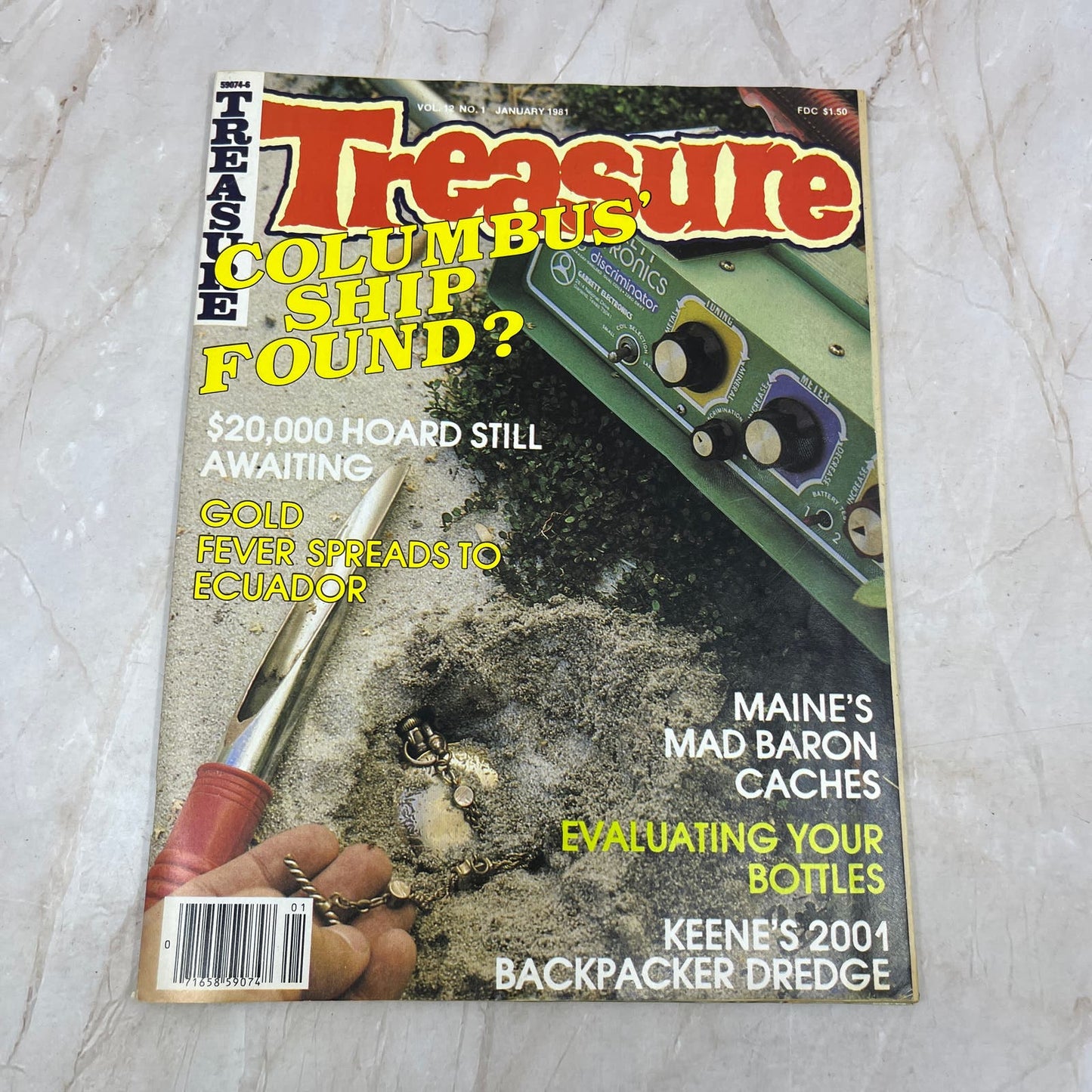 1981 Jan - Treasure Magazine - Treasure Hunting Metal Detecting Gold Coins M10