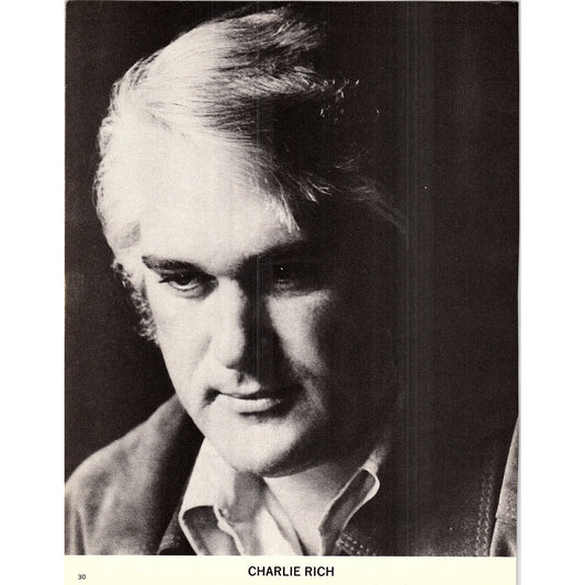 Charlie Rich Photo Portrait Headshot 1977 Photo Print AF3-7