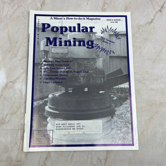 1989 June - Popular Mining Magazine - Treasure Hunting Gold Prospecting M19