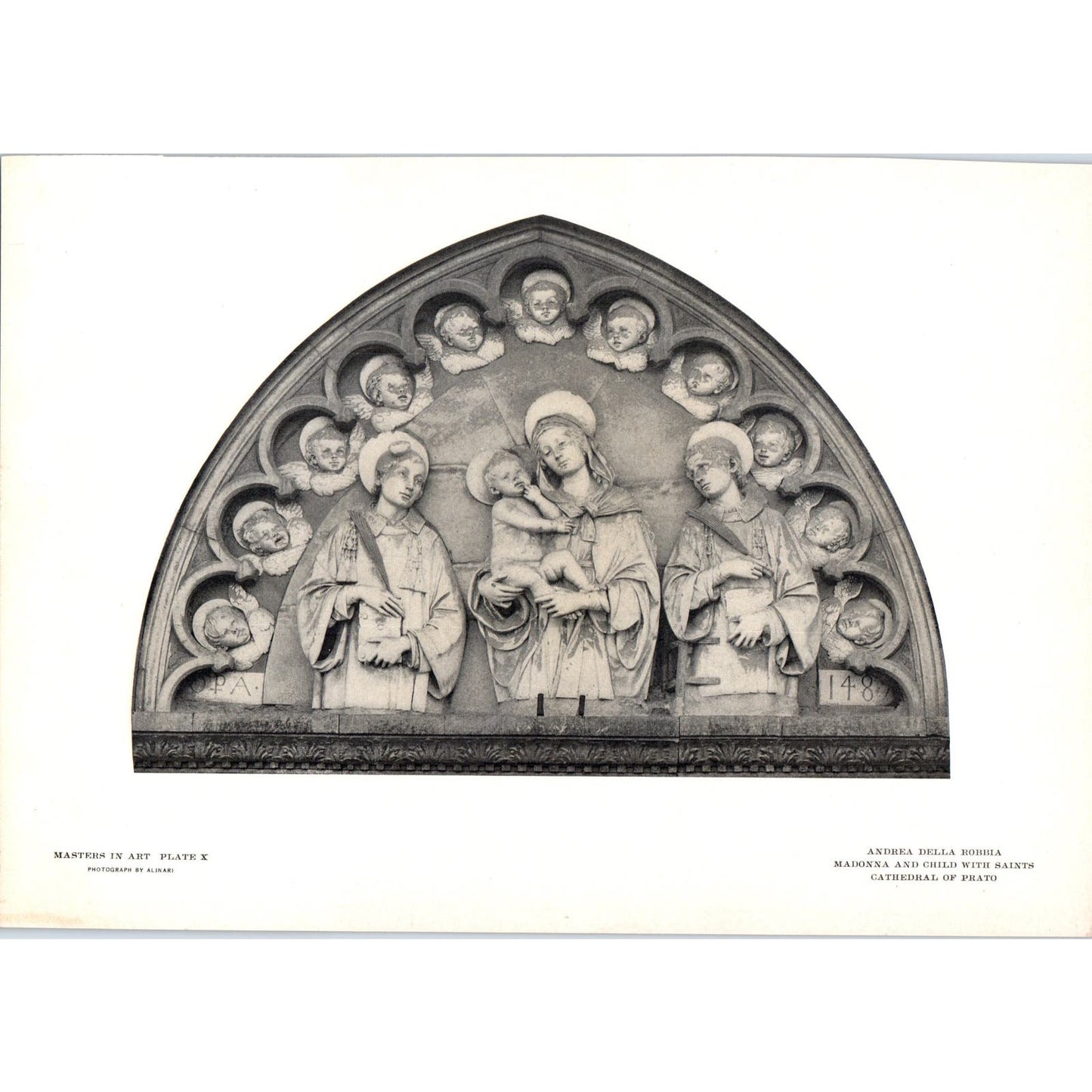 Madonna and Child With Saints - Andrea Della Robbia c1905 Art Print D12