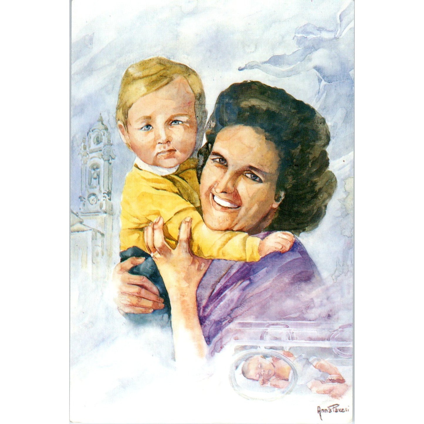Beatification of Gianna Beretta Molla Vintage Catholic Prayer Card TH2-PC1