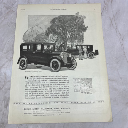 Buick 5 Passenger 70 HP Sedan Flint Michigan 1924 Magazine Ad FL6-11
