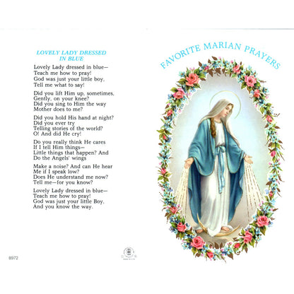 Favorite Marian Prayers Vintage Catholic Prayer Leaflet TH2-PC2