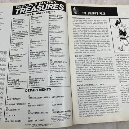 1984 Sept - Western & Eastern Treasures Magazine - Treasure Hunting Gold M12
