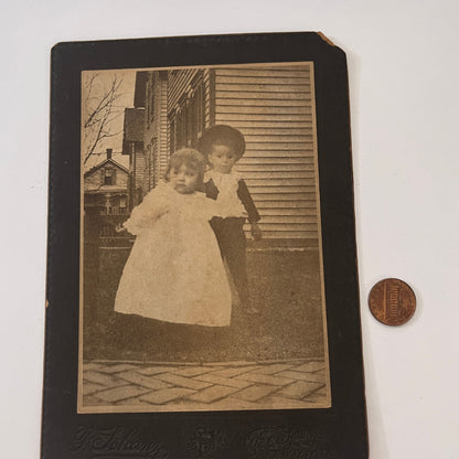 Boy With Ghoulish Eyes Ft. Wayne IN Antique Victorian CDV Card H4-2