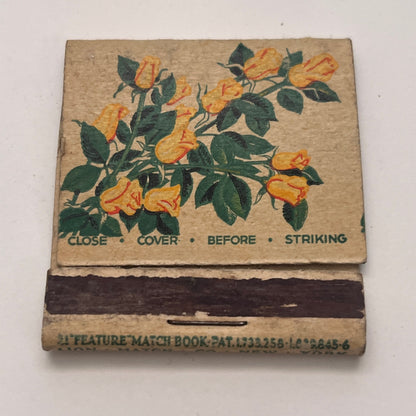W.A. Pike Florist Hartford CT Vintage Matchbook Cover TB8-MB-5