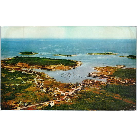 1960 Corea Village and Harbor Maine Vintage Original Postcard PD3