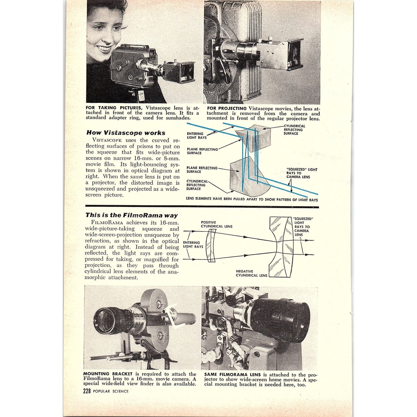 Wide-Screen Movies Come To The Home Herbert O Johansen 2-Page 1955 Article AG1-4