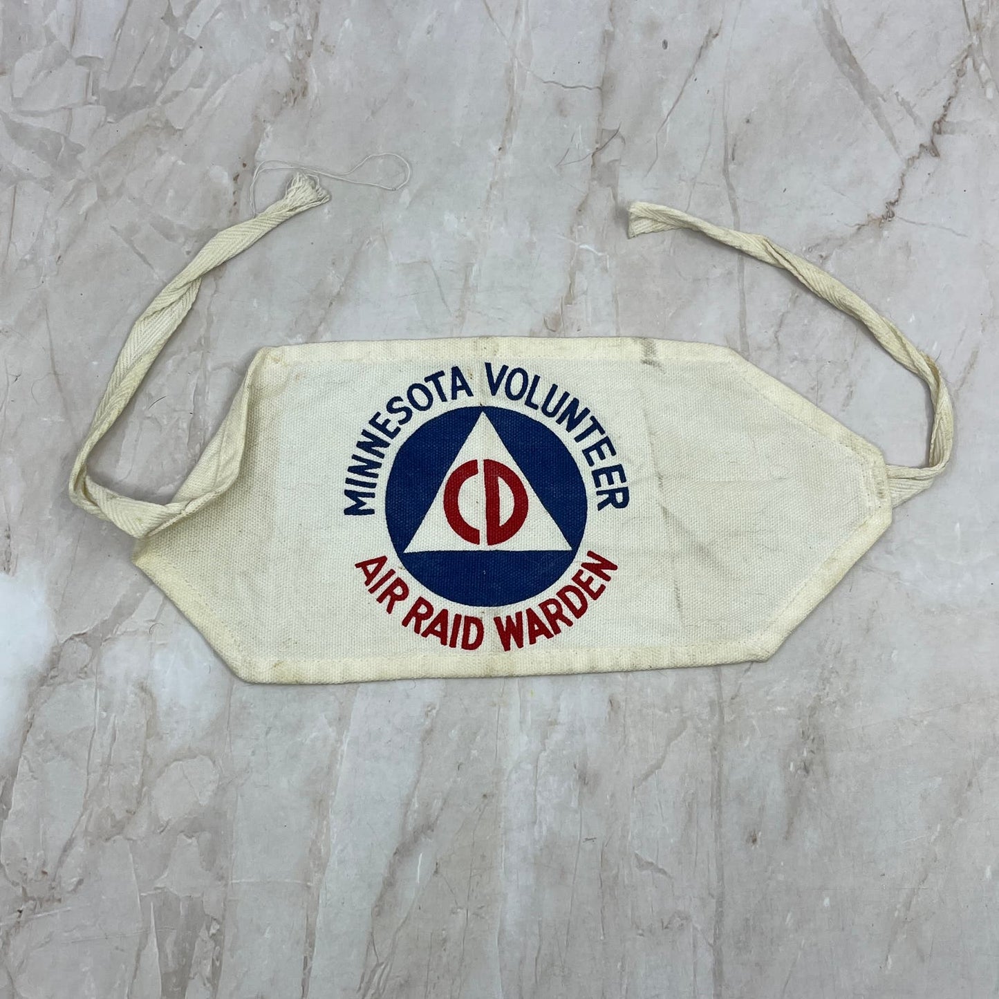 c1950 CD Minnesota Air Raid Warden Volunteer Mask Cold War Civil Defense AE5