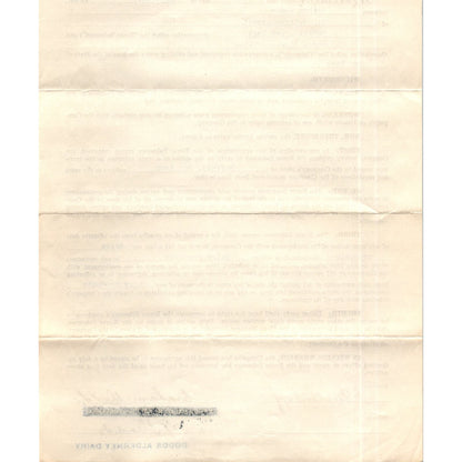 1935 Graham Dodds Alderney Dairy Agreement Buffalo NY AE6-1