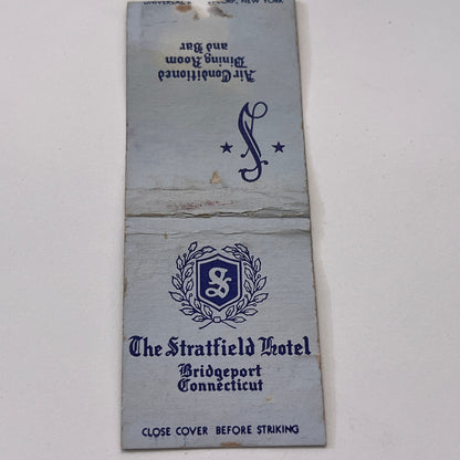 The Stratfield Hotel Bridgeport CT Vintage Matchbook Cover TB8-MB-11