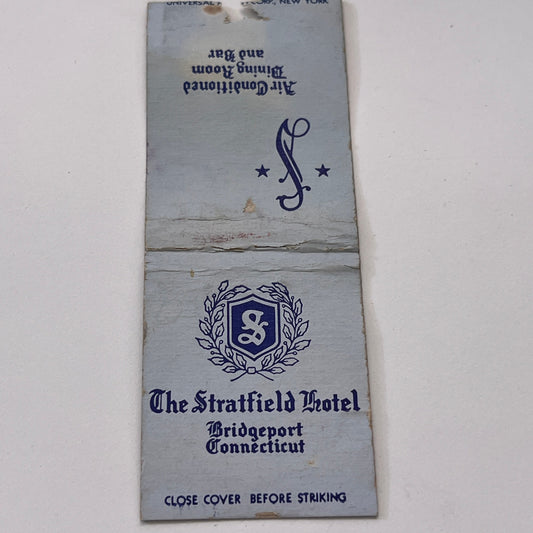 The Stratfield Hotel Bridgeport CT Vintage Matchbook Cover TB8-MB-11