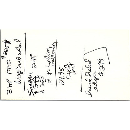 Bill's Lawn Equipment Almack & Karen Lee Vanorden Houston Business Card SD9-B14