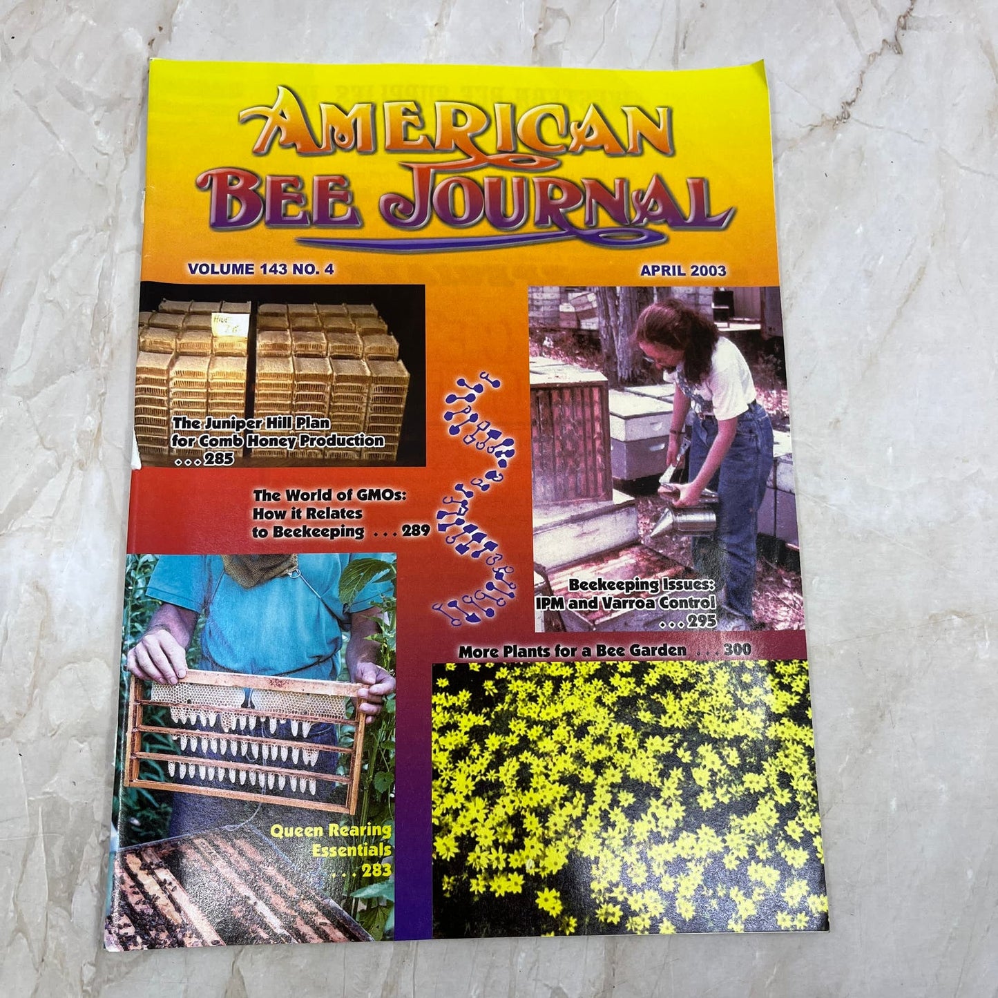 2003 April American Bee Journal Magazine Bees Beekeeping Honey M7