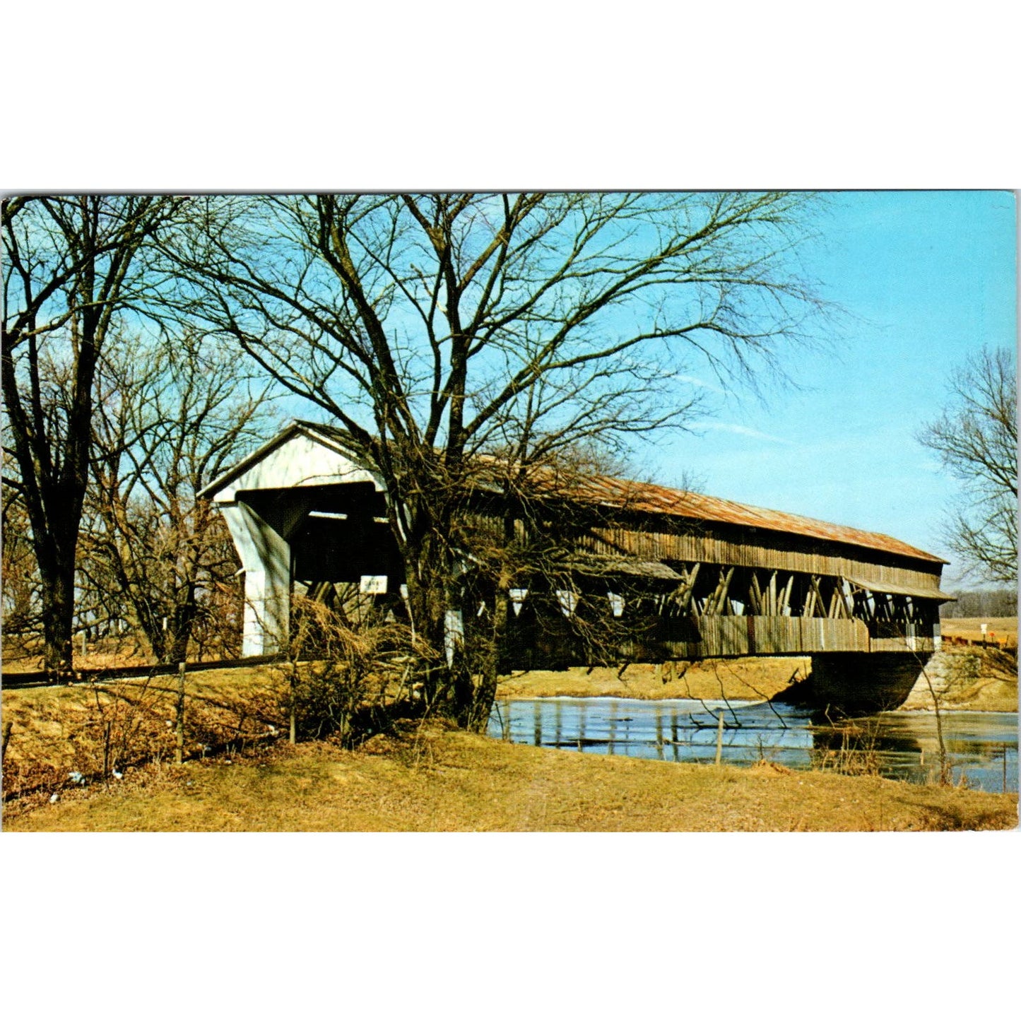 Union County 5 Marysville Ohio Vintage Covered Bridge Postcard PC17