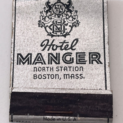 Hotel Manger North Station Boston MA Vintage Matchbook Cover TB8-MB-10