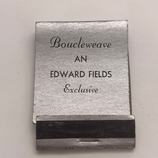 Boucle Weave Edward Fields Co Inc Floor Coverings NY Matchbook Cover TB8-MB2-6