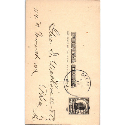 1908 The G.Q. Hammell Co Lumber Millwork Delanco NJ Postal Mailing Card PE6