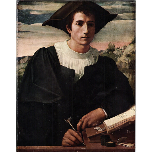 Portrait of young man Francesco di Cristofano Franciabigio Vtg Art Print 7x9 V12