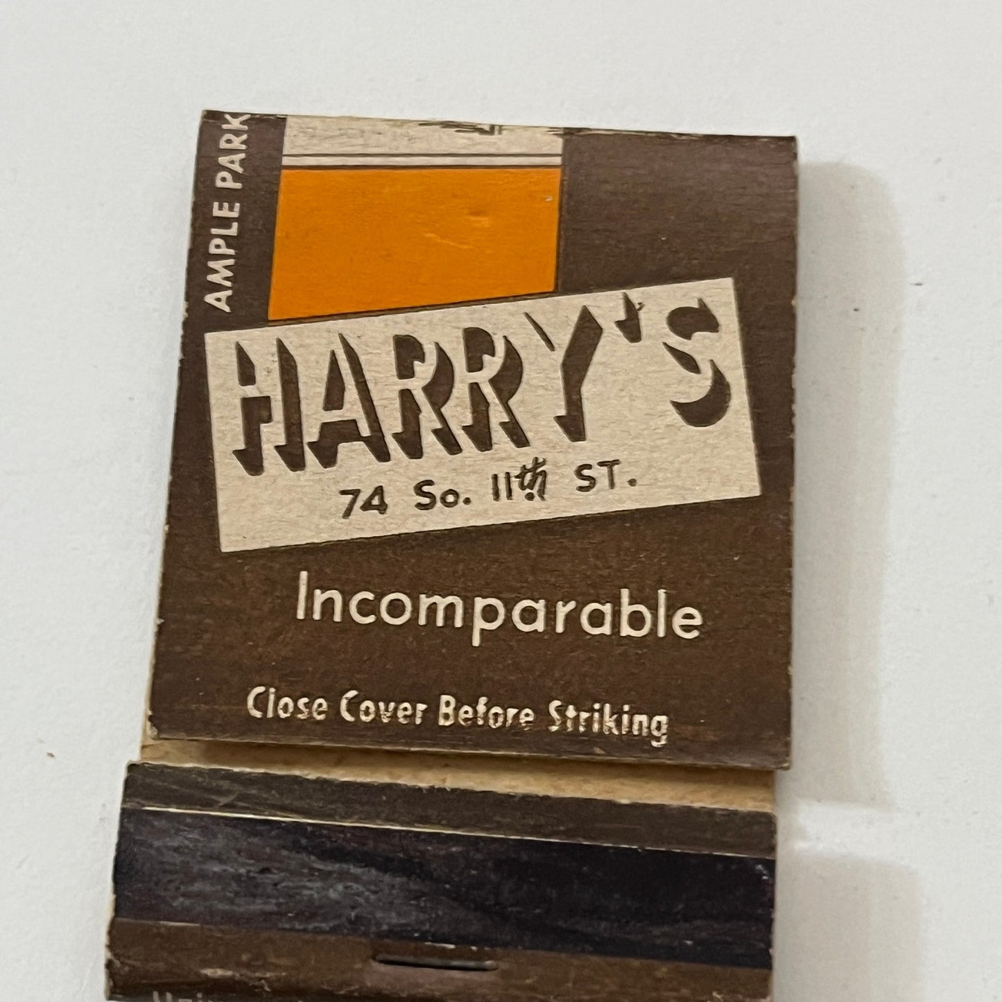 Harry's Cafe Minneapolis MN Vintage Matchbook Cover TB6-MB1-5