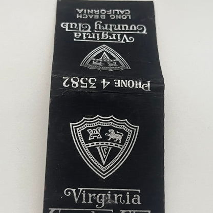 Virginia Country Club Long Beach California Vintage Matchbook Cover TB8-MB2-1