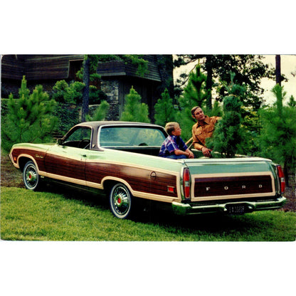 1971 Ford Ranchero Squire Wood Grain Promo Original Postcard PC6