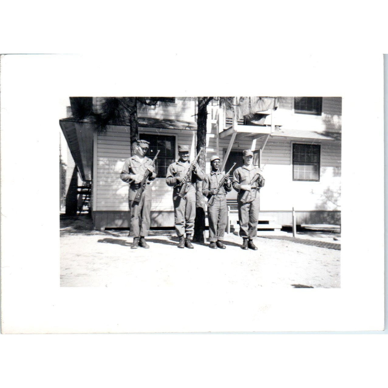 US Army African American Soldier and Friends Pose c1954 Army Photo AF1-AP1