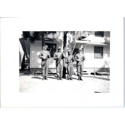 US Army African American Soldier and Friends Pose c1954 Army Photo AF1-AP1