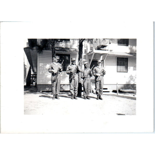 US Army African American Soldier and Friends Pose c1954 Army Photo AF1-AP1