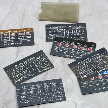 Vintage c1950s Set of 7 Kodak Camera Usage Cards SE2