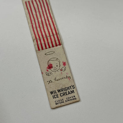 Wil Wright's Ice Cream Vintage Matchbook Cover TB6-MB1-14