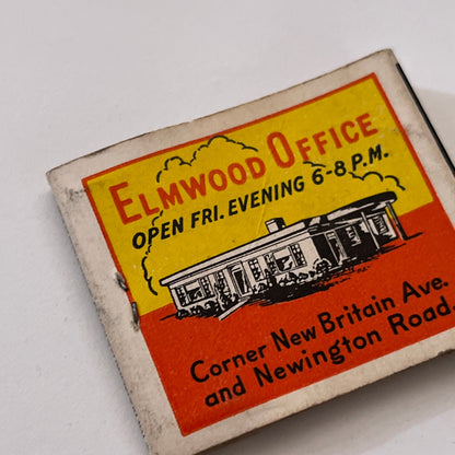 Hartford Federal Savings & Loan Elmwood Office Vintage Matchbook Cover TB6-MB1-6