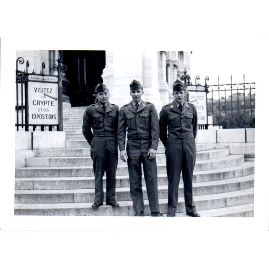 US Soldier Tomoai, Zelinsky, Clouse Postwar Germany c1954 Army Photo AF1-AP6