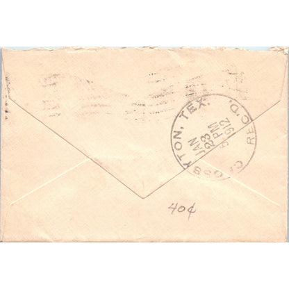 1912 Plainview TX to J.J. Murphy Crosbyton TX Postal Cover Envelope TG7-PC1