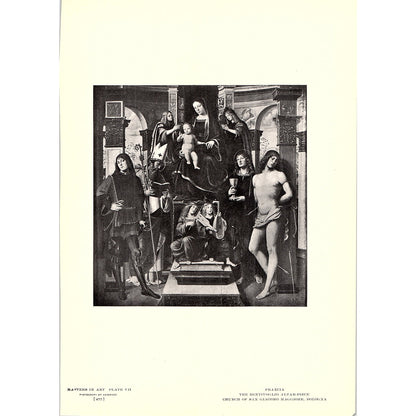 The Bentivoglio Altarpiece - Francia - 1906 Litho Art Print AF5-3
