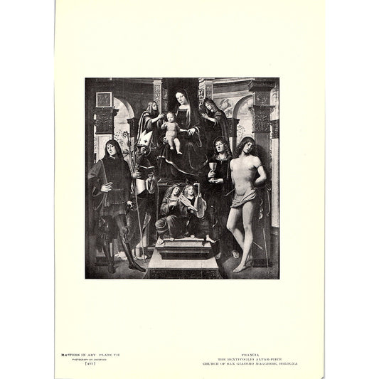 The Bentivoglio Altarpiece - Francia - 1906 Litho Art Print AF5-3