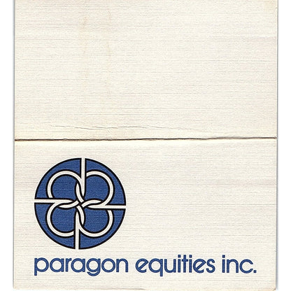 Paragon Equities Inc Herman F Harrison Long Beach Vintage Business Card SE3-B14