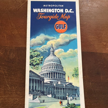 1973 Washington DC Tourguide Map Vintage Fold Out Map & Travel Brochure TH2-TB5