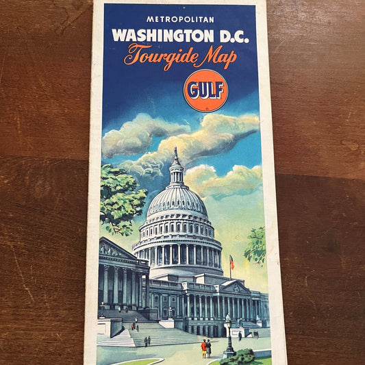 1973 Washington DC Tourguide Map Vintage Fold Out Map & Travel Brochure TH2-TB5