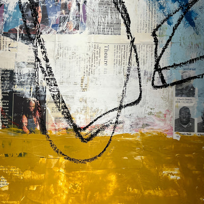 Original Mixed Media Abstract Modern Art Painting 18x24 "Hygeiolatry" Signed