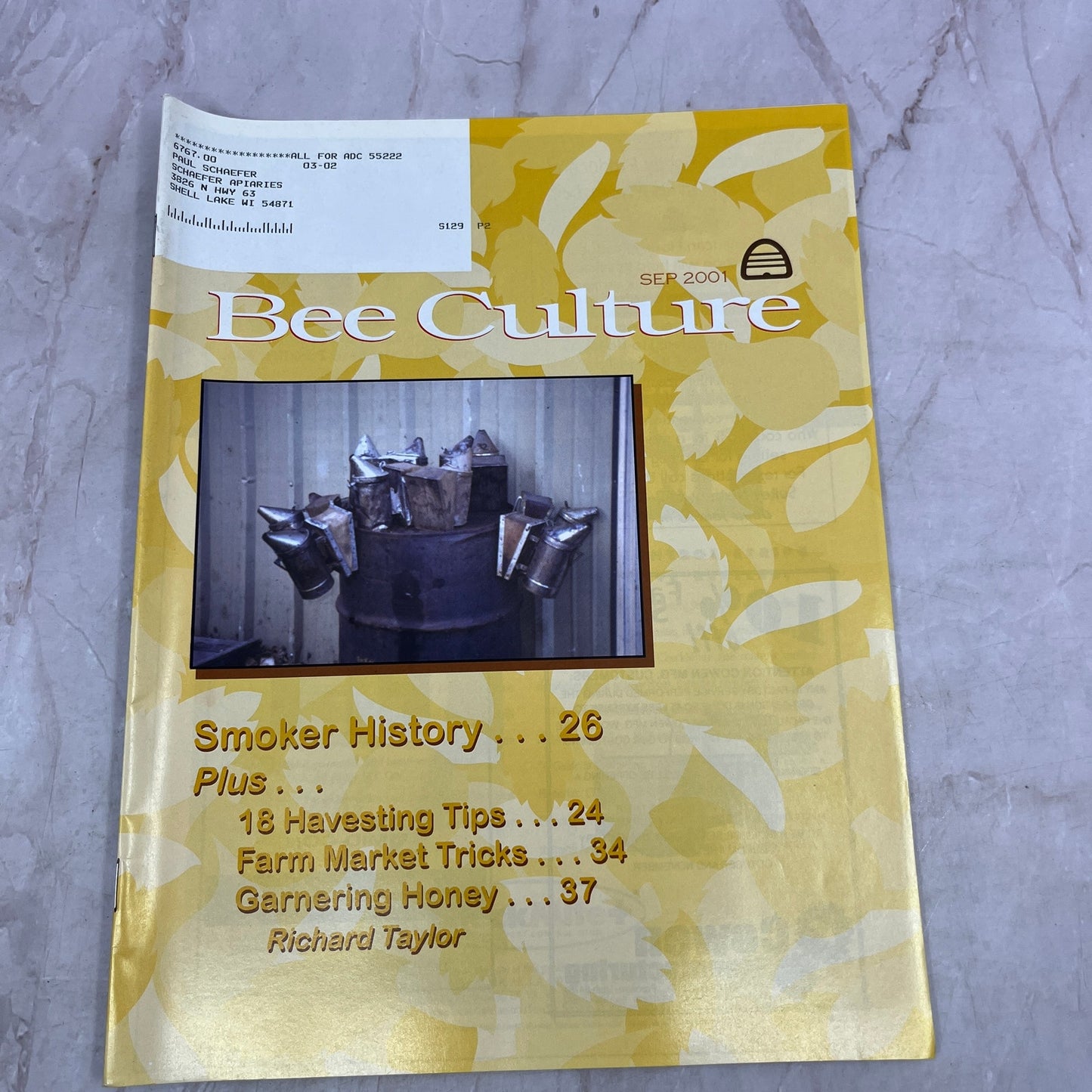 2001 Sep - Gleanings in Bee Culture Magazine - Bees Beekeeping Honey M32