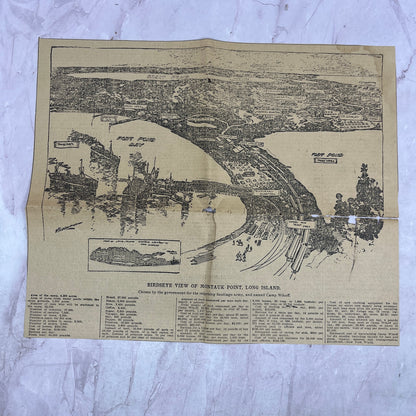 Birds Eye View of Montauk Point Long Island NY 1898 Newspaper Ad AF2