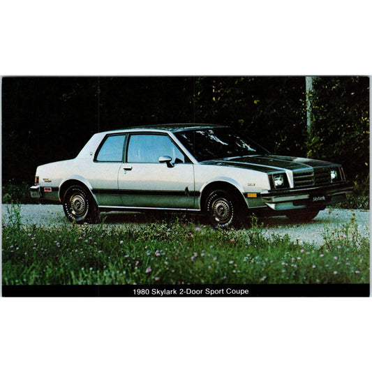 1980 Buick Skylark 2-Door Sport Coupe Silver Vintage Postcard PC12
