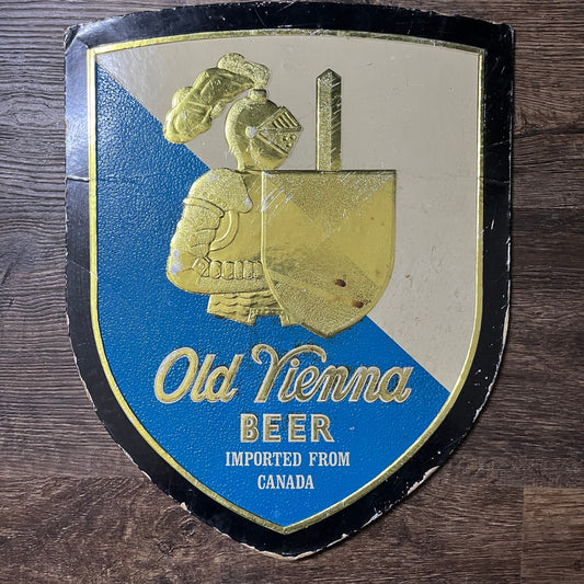 Vintage Old Vienna Canadian Imported Beer Sign Placard Embossed 11x14 V9